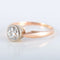 Bague 51 Bague solitaire serti clos en or rose 14K et diamant 58 Facettes 220383