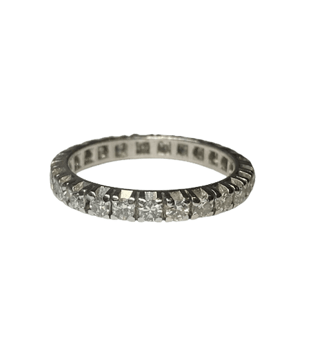 Bague 57 Alliance - Bague en platine et diamants 58 Facettes
