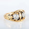 Bague 52 Bague à motifs en or jaune 750 avec diamants 58 Facettes 220423
