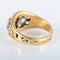 Bague 52 Bague à motifs en or jaune 750 avec diamants 58 Facettes 220423