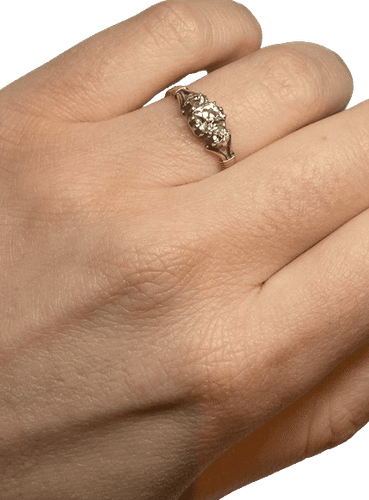 Bague 53 Bague trilogie en or rose 14K et diamants 58 Facettes