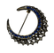 Broche Broche Napoléon III motif lune en or 18K, argent, saphirs et diamants 58 Facettes