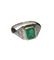 Bague 57 Bague émeraude et diamants en or blanc et jaune 18K 58 Facettes