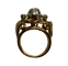 Bague 49 Bague ancienne en or jaune 18K et 9 diamants 58 Facettes