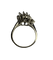 Bague 61 Bague en or blanc 18K avec diamants 58 Facettes