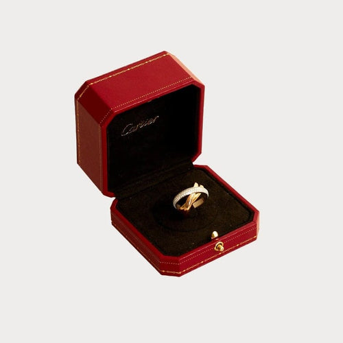 Bague 54 Cartier Trinity - Bague classique en or tricolore 18K et diamants 58 Facettes BO/230456