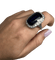 Bague 56 Bague saphir synthétique et diamants en or 18K et platine 58 Facettes