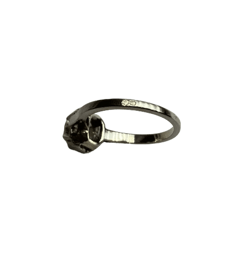 Bague 53 Bague en or blanc 18K et platine avec diamant 0,95 ct 58 Facettes