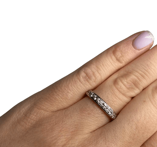 Bague 53 Mauboussin Paris - Bague alliance en platine et diamants 0,75 ct 58 Facettes