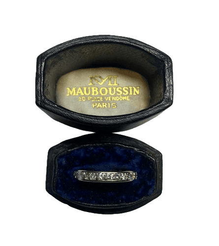 Bague 53 Mauboussin Paris - Bague alliance en platine et diamants 0,75 ct 58 Facettes