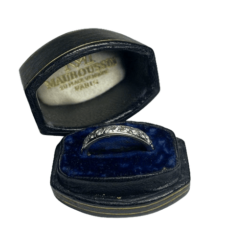Bague 53 Mauboussin Paris - Bague alliance en platine et diamants 0,75 ct 58 Facettes