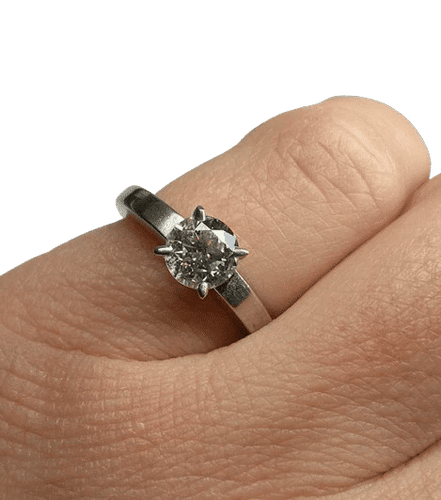 Bague 47 Cartier 1895 - Bague solitaire en platine avec diamant 58 Facettes