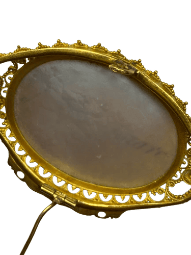 Broche Broche portrait en or jaune 18K et nacre 58 Facettes