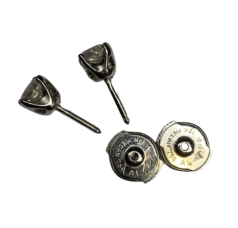 Boucles d'oreilles Boucles d'oreilles puces en or blanc 18K et diamants 58 Facettes