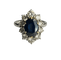 Bague 53 Bague en or 18K avec saphir et diamants 58 Facettes