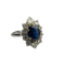 Bague 53 Bague en or 18K avec saphir et diamants 58 Facettes