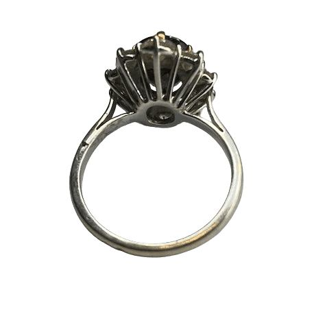 Bague 53 Bague en or 18K avec saphir et diamants 58 Facettes