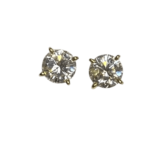 Boucles d'oreilles Boucles d'oreilles puces en or jaune 18K et diamants 58 Facettes