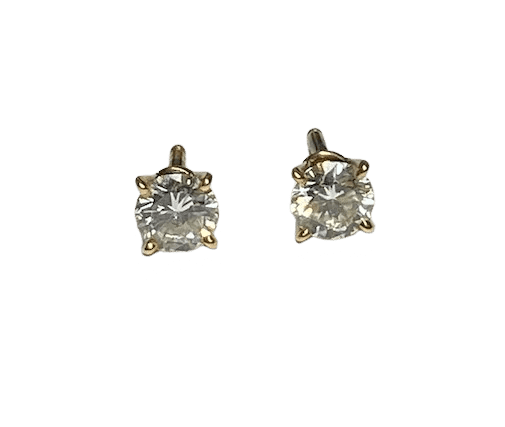 Boucles d'oreilles Boucles d'oreilles puces en or jaune 18K et diamants 58 Facettes