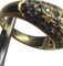 Bague 52 Poiray - Bague jonc en or jaune 18K saphirs et diamants 58 Facettes