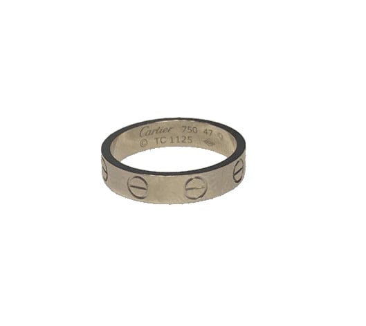 Bague 47 Cartier LOVE - Bague PM en or blanc 18K 58 Facettes