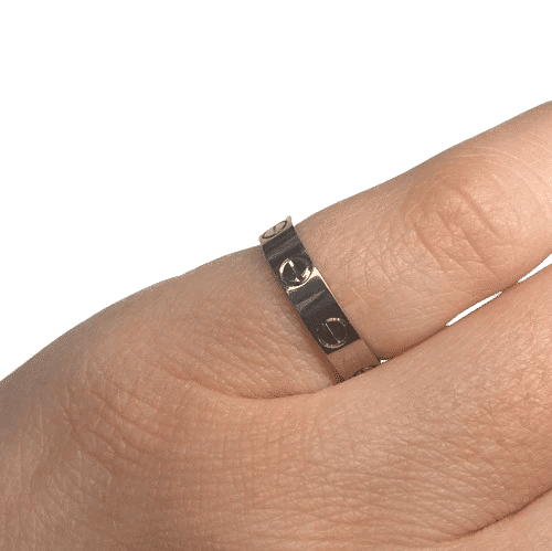 Bague 47 Cartier LOVE - Bague PM en or blanc 18K 58 Facettes