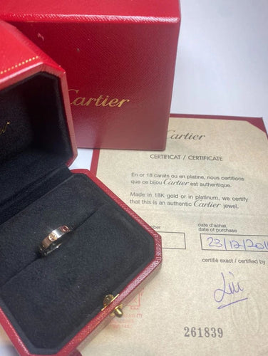 Bague 47 Cartier LOVE - Bague PM en or blanc 18K 58 Facettes