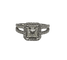 Bague 46 Bague solitaire en or blanc 18K et diamants 58 Facettes
