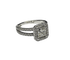 Bague 46 Bague solitaire en or blanc 18K et diamants 58 Facettes