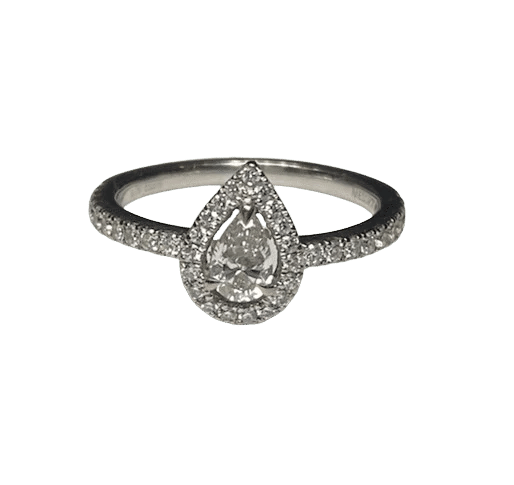 Bague 49 Messika Joy - Bague en or blanc 18K et diamant poire 0,25 ct 58 Facettes