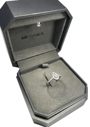 Bague 49 Messika Joy - Bague en or blanc 18K et diamant poire 0,25 ct 58 Facettes