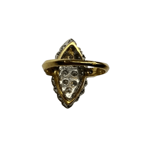 Bague 54 Bague marquise en or jaune 18K et diamants 58 Facettes 240331