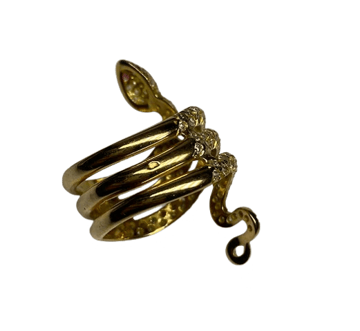 Bague 55 Bague serpent en or jaune 18K et diamants 58 Facettes