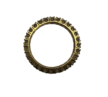 Bague 62 Alliance américaine - Bague en or jaune 18K et diamants 58 Facettes