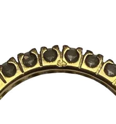 Bague 62 Alliance américaine - Bague en or jaune 18K et diamants 58 Facettes
