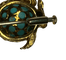 Broche Broche lapin en or jaune 18K avec turquoises et rubis 58 Facettes