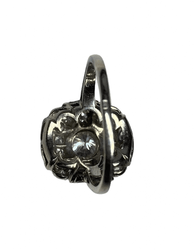Bague 54 Bague en platine et diamants env. 0,30 ct 58 Facettes 240214