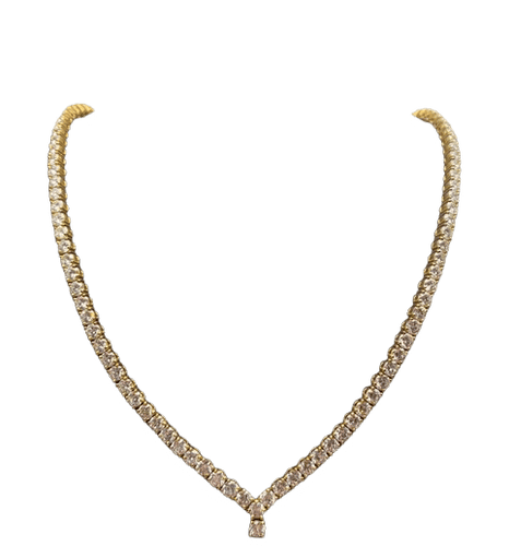 Collier Collier rivière en or jaune 18k et diamants (env. 12 ct) 58 Facettes 240486