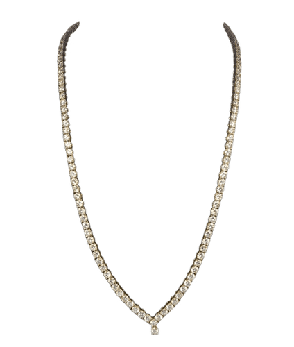 Collier Collier rivière en or jaune 18k et diamants (env. 12 ct) 58 Facettes 240486