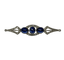 Broche Art déco - Broche en or jaune 18K et platine, diamants et saphirs 58 Facettes 240472