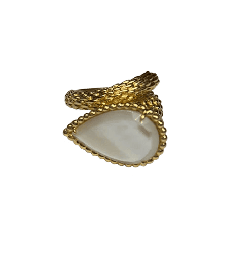 Bague 53 Boucheron Serpent de Bohème - Bague en or jaune 18K et nacre 58 Facettes 250163