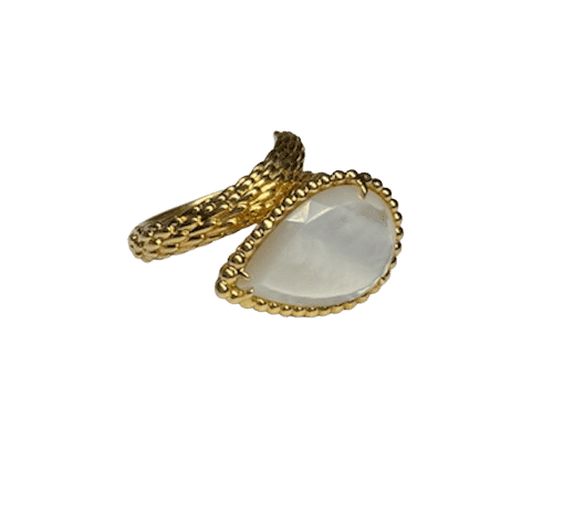 Bague 53 Boucheron Serpent de Bohème - Bague en or jaune 18K et nacre 58 Facettes 250163