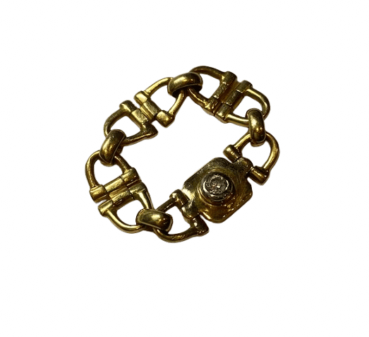 Bague 47 Cartier Vintage - Bague souple en or jaune 18K et diamant 58 Facettes