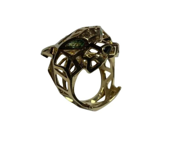 Bague 64 Cartier Panthère - Bague en or jaune 18K grenats tsavorites, onyx 58 Facettes 25076