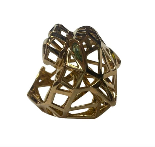 Bague 64 Cartier Panthère - Bague en or jaune 18K grenats tsavorites, onyx 58 Facettes 25076