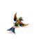 Broche Broche oiseau en or jaune 18K et platine, diamants, rubis, émail 58 Facettes 250002