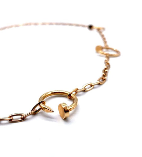 Collier Cartier Juste Un Clou - Collier sautoir pavé en or rose 18k et diamants 58 Facettes