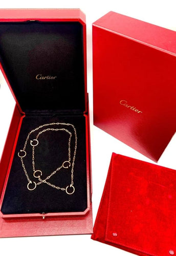 Collier Cartier Juste Un Clou - Collier sautoir pavé en or rose 18k et diamants 58 Facettes