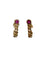 Boucles d'oreilles Boucles d'oreilles rubis en or jaune 18 carats 58 Facettes 848925