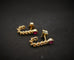 Boucles d'oreilles Boucles d'oreilles rubis en or jaune 18 carats 58 Facettes 848925